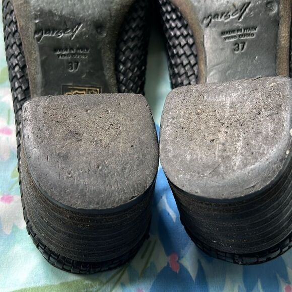 Marsell Woven Peeptoe Heeled Mules - 37 - Picture 6 of 14